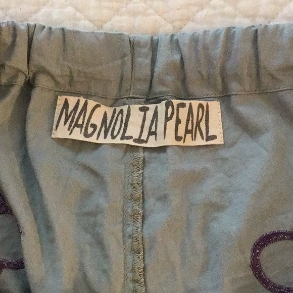 Magnolia pearl Embroidered cotton drawstring pants - Picture 6 of 11